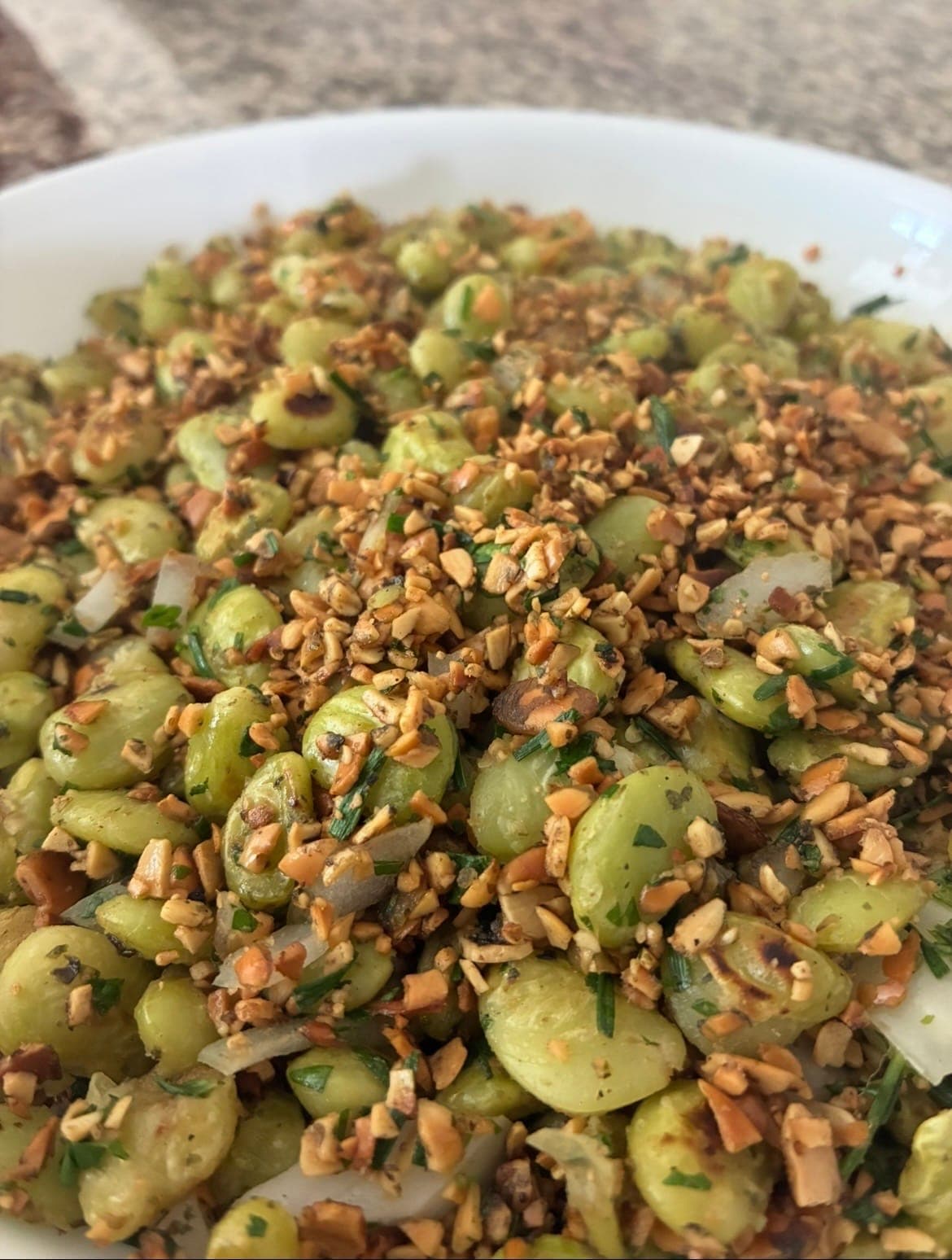 Charred Lima Bean Salad with Toasted Pepitas